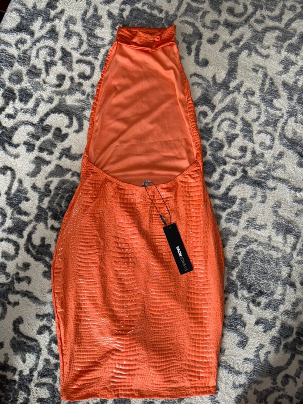 NWT! Fashion Nova Serpant Husk Halter Mini Dress Size S